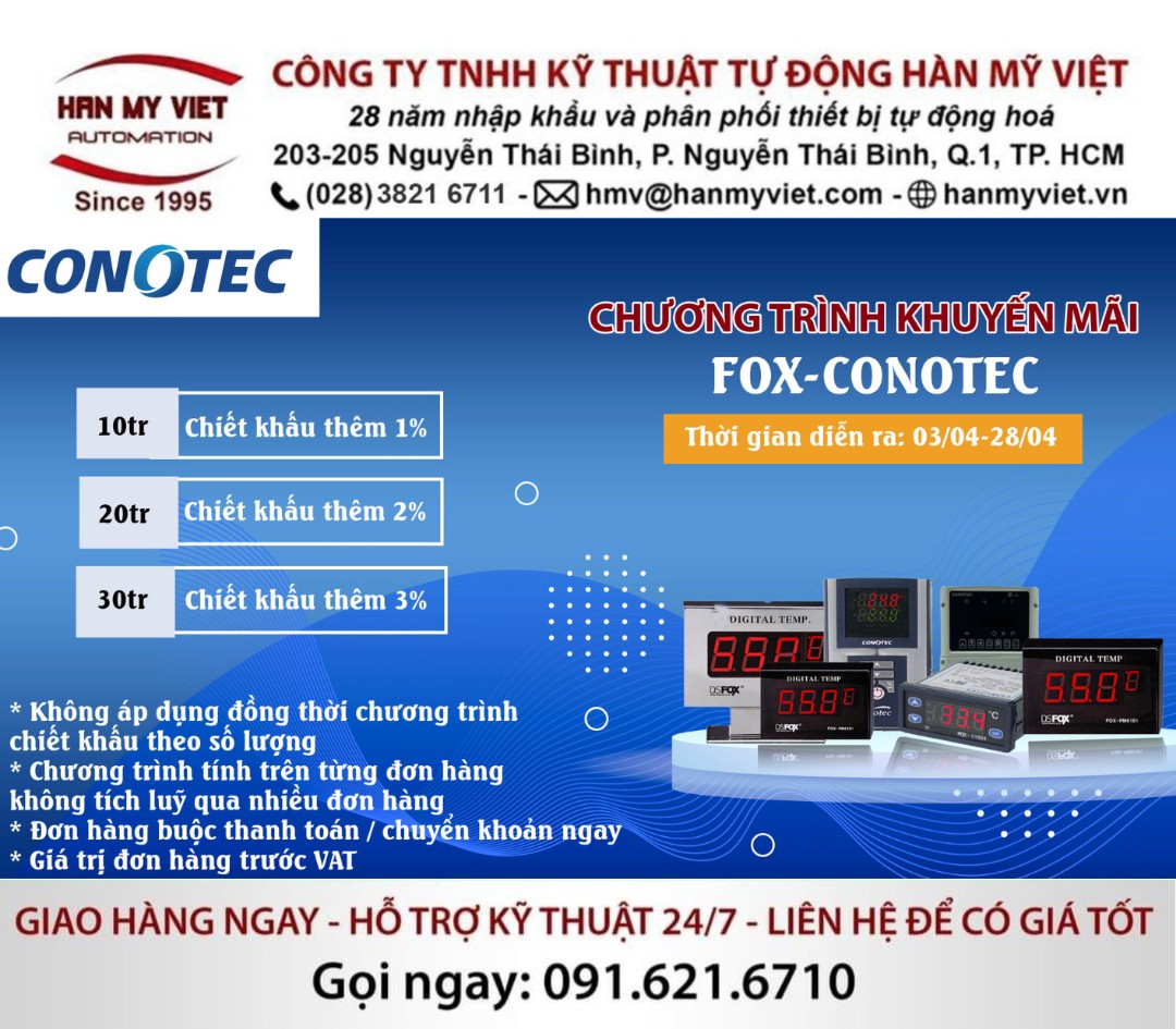 Chương trình khuyến mãi khi mua sản phẩm FOX-CONOTEC
