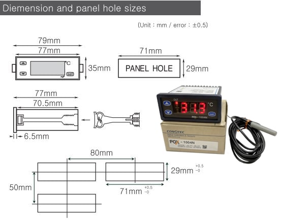 Kích thước và lắp đặt của FOX-1004N