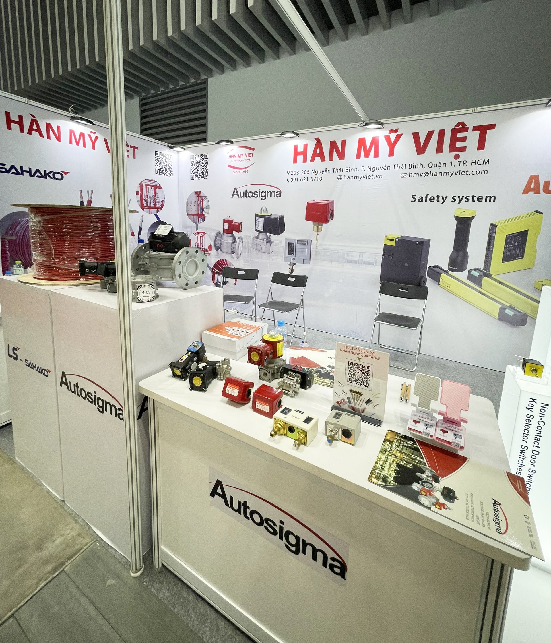 Gian hàng HMV trưng bày sản phẩm Autosigma tại SEcutech Việt Nam 2024