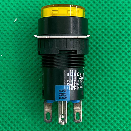 IDec AL6M-M14YC 램프가 있는 원형 버튼